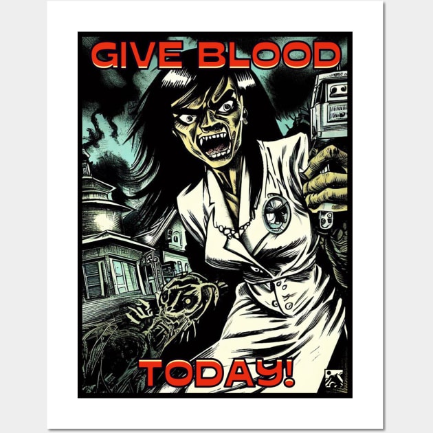 Give Blood Today! Wall Art by cloudlanddesigns